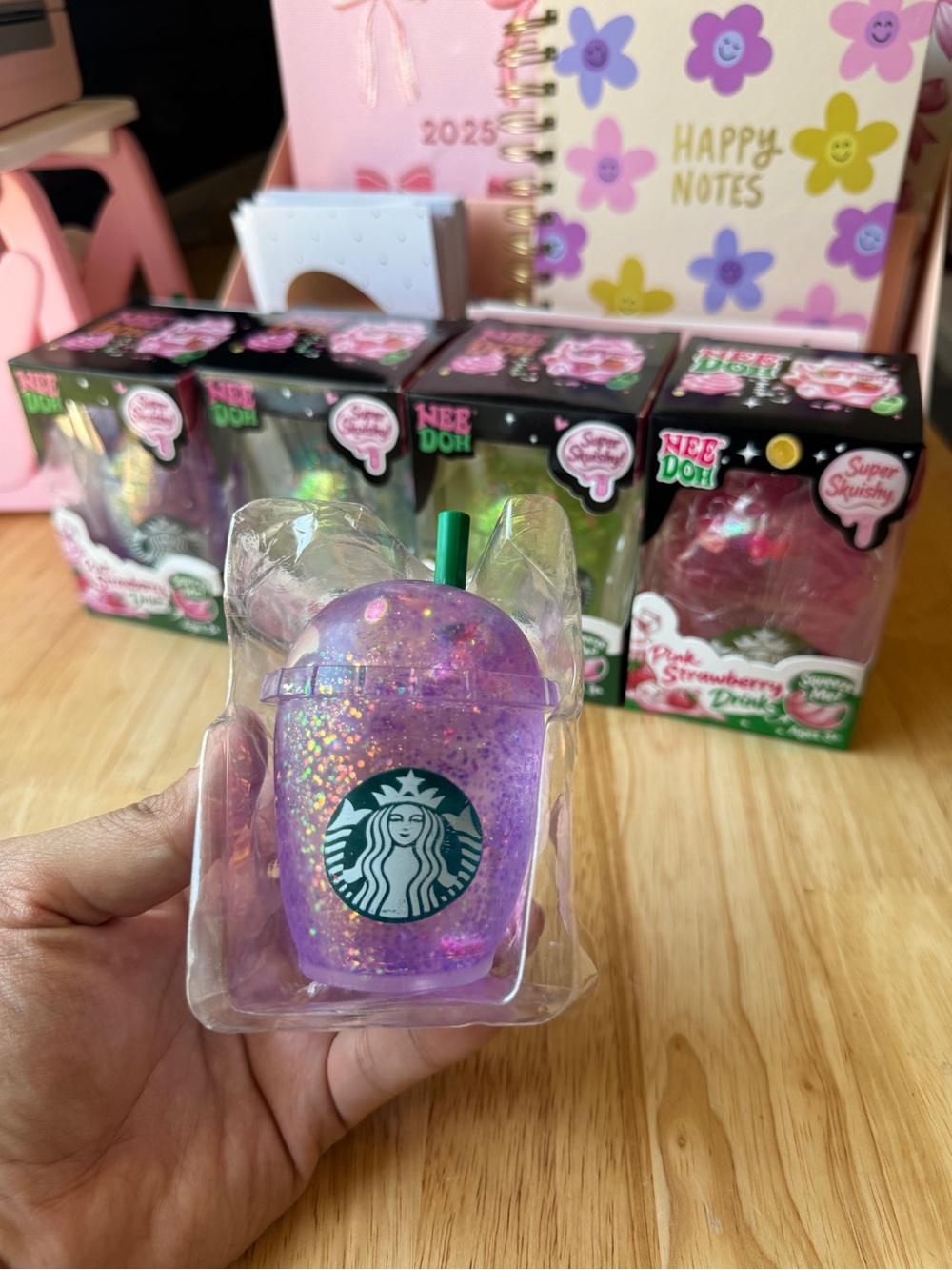 Starbucks Purple Glitter Squishy drink Toy - Large - Picture 2 of 5